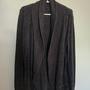 Barefoot Dreams Dark Gray Open Cardigan